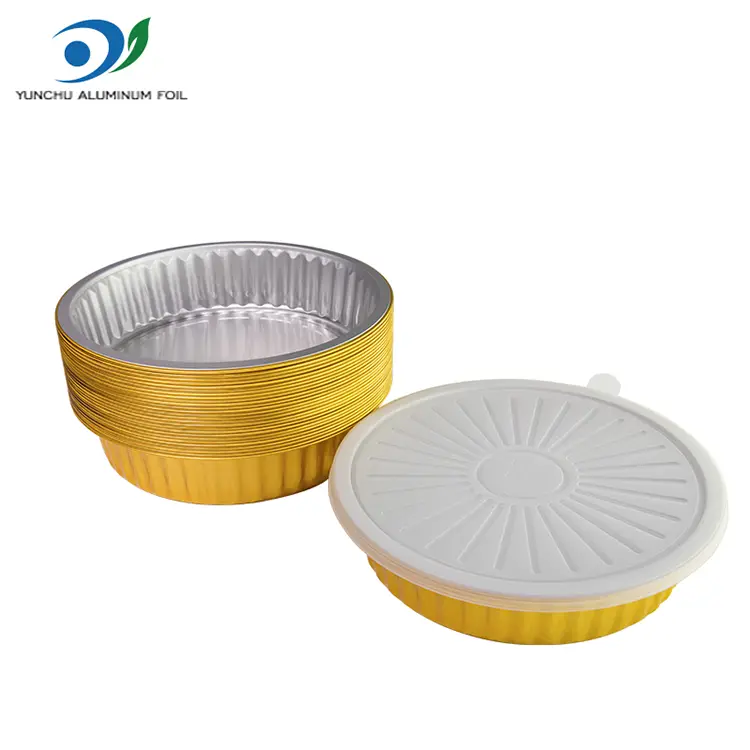 صواني الشواء التي يمكن التخلص منها حاويات رقائق الألومنيوم الذهبية صواني الشواء التي يمكن التخلص منها حاويات رقائق الألومنيوم الذهبية