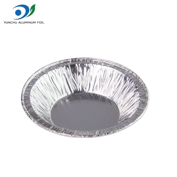 جولة تورتة صينية الفضة حاوية طعام رقائق الألومنيوم