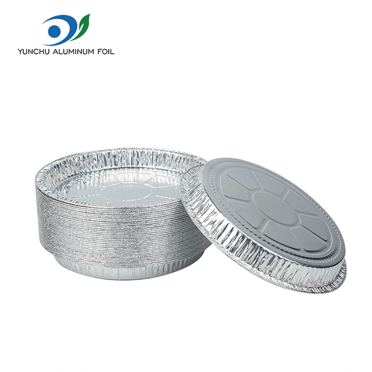 7-9 بوصات حاويات رقائق الألومنيوم الفضية البيتزا