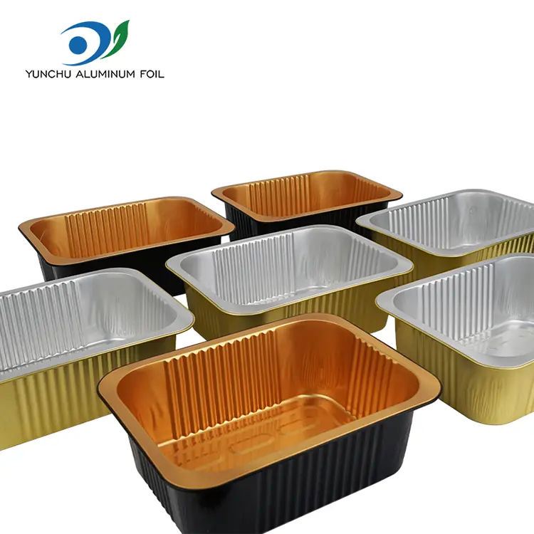 حاويات رقائق الألومنيوم مربعة يمكن التخلص منها