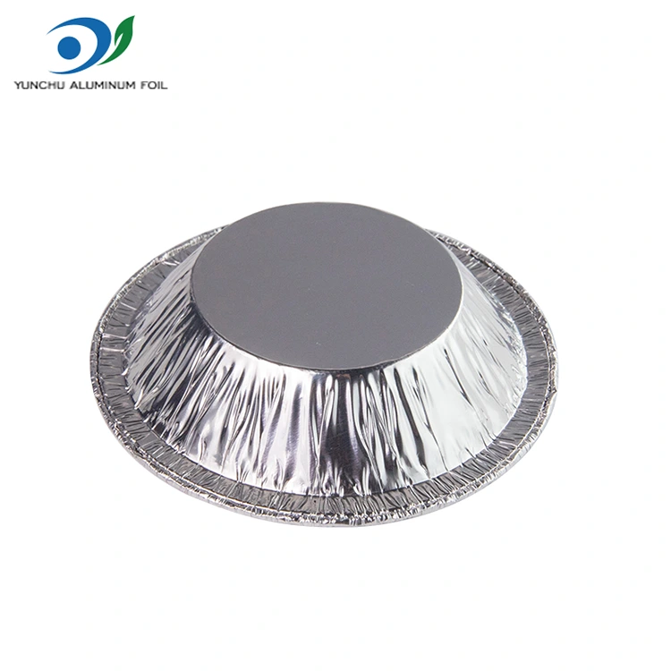 جولة تورتة صينية الفضة حاوية طعام رقائق الألومنيوم
