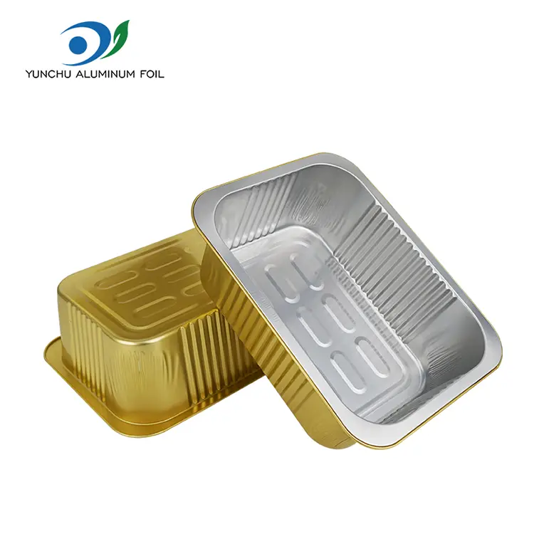 حاويات رقائق الألومنيوم مربعة يمكن التخلص منها