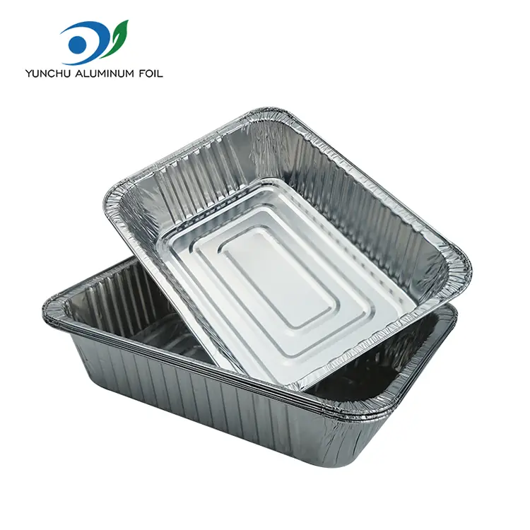 حاويات رقائق الخبز مستطيلة للخروج من الخبز الفضي