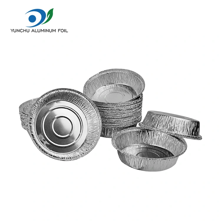 مقلاة الهواء الدائرية علبة الخبز صينية فضية حاويات رقائق الألومنيوم