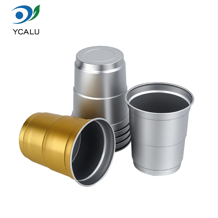 9oz الألومنيوم القابل للتصرف المشروبات الباردة كأس الألومنيوم الشراب