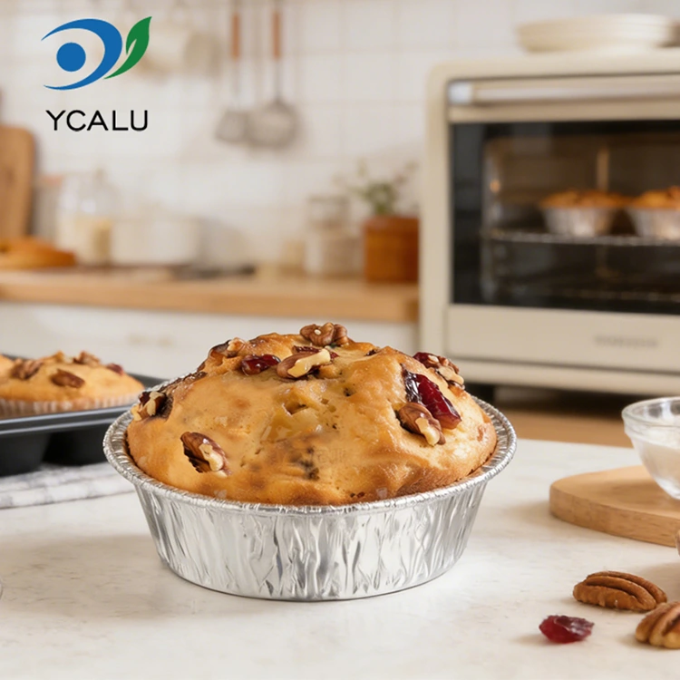 مقلاة هوائية للخبز للاستخدام مرة واحدة، حاويات طعام من رقائق الألومنيوم الفضية