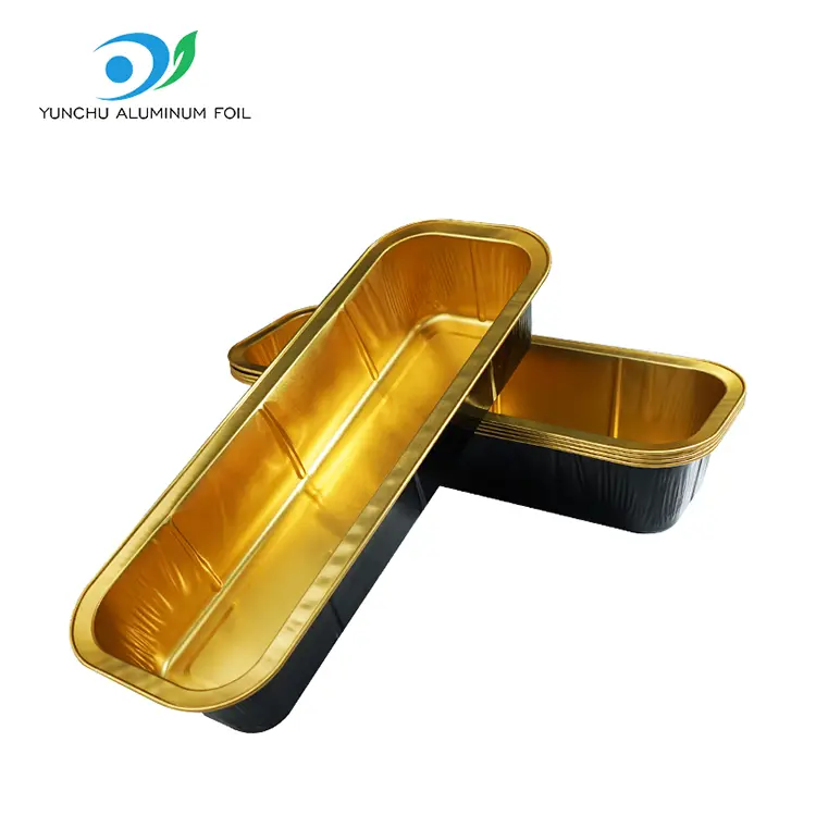 خبز الفرن المستطيل ناعم حاويات رقائق الألومنيوم