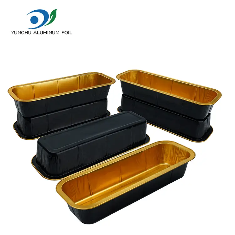 خبز الفرن المستطيل ناعم حاويات رقائق الألومنيوم