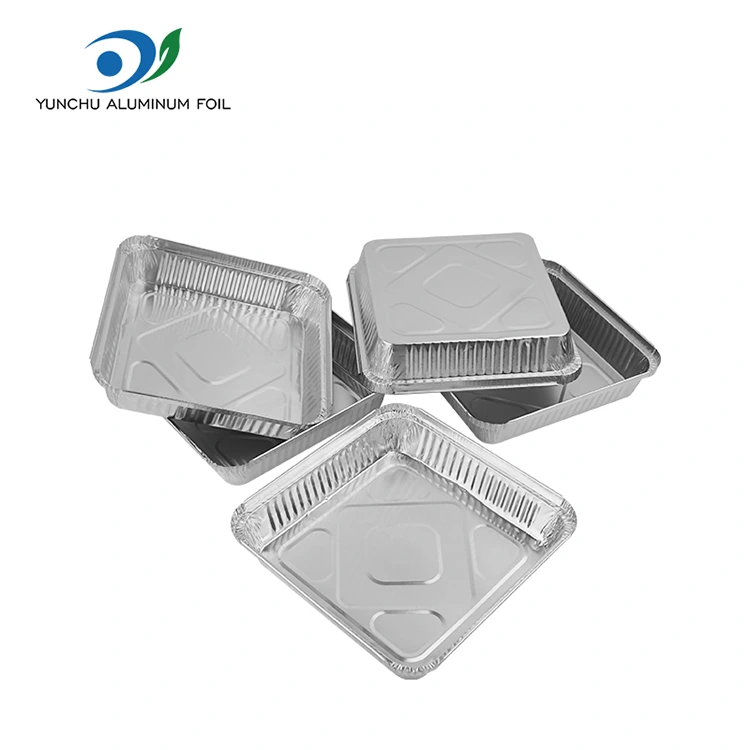 سيخ شواء يمكن التخلص منها حاويات رقائق الألومنيوم الفضية