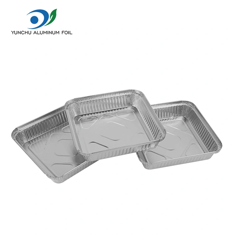 سيخ شواء يمكن التخلص منها حاويات رقائق الألومنيوم الفضية