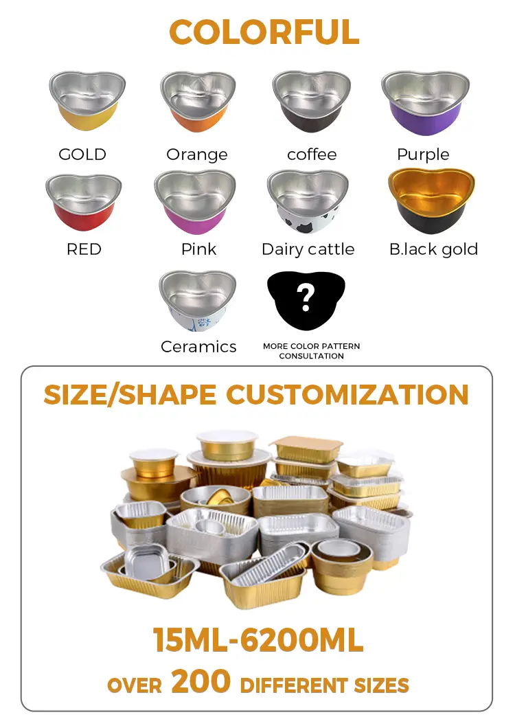 Heart-shaped roast Smoothwall Aluminum Foil Containers