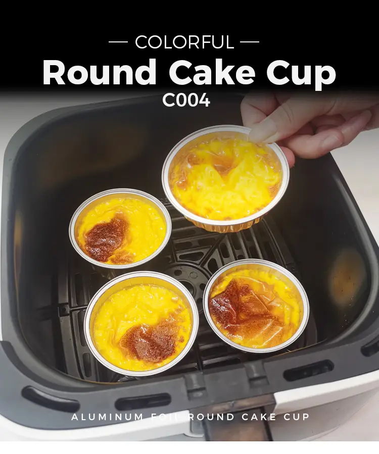 Round golden baking Smoothwall Aluminum Foil Containers