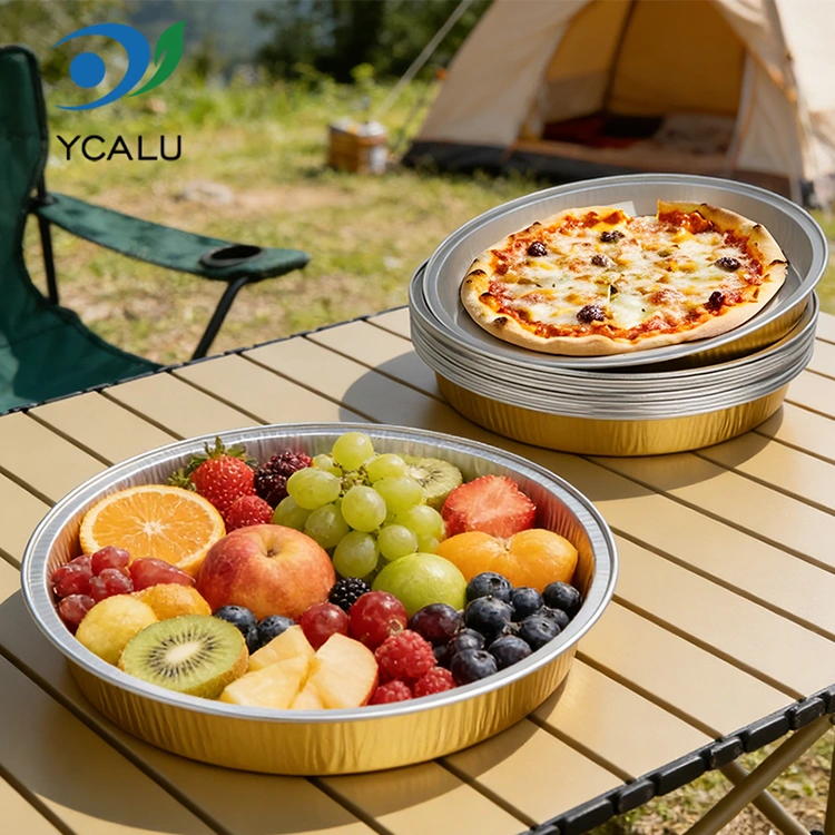 Round Disposable Pizza Baking Pans For Commercial Use