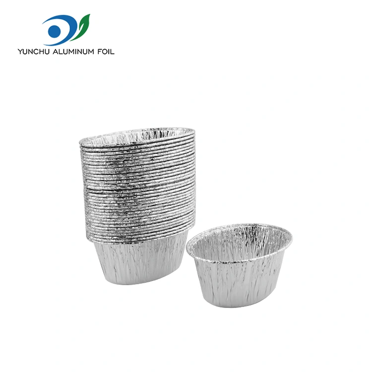 كعكة بيضاوية على البخار حاوية طعام من رقائق الألومنيوم الفضية كعكة بيضاوية على البخار حاوية طعام من رقائق الألومنيوم الفضية