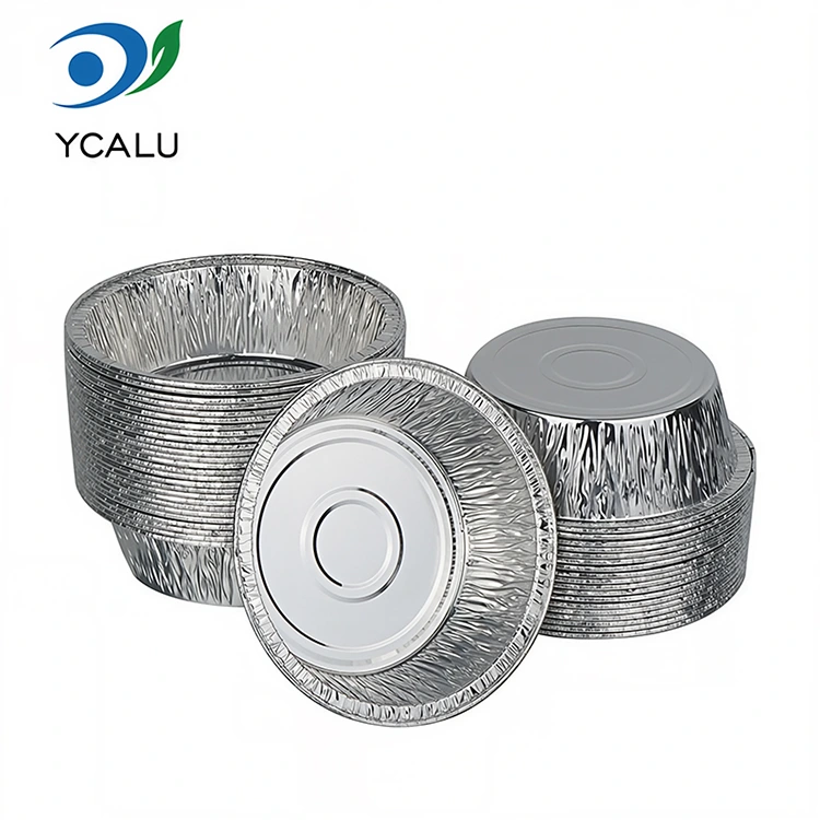 مقلاة هوائية للشواء للاستعمال مرة واحدة، حاويات طعام من رقائق الألومنيوم الفضية