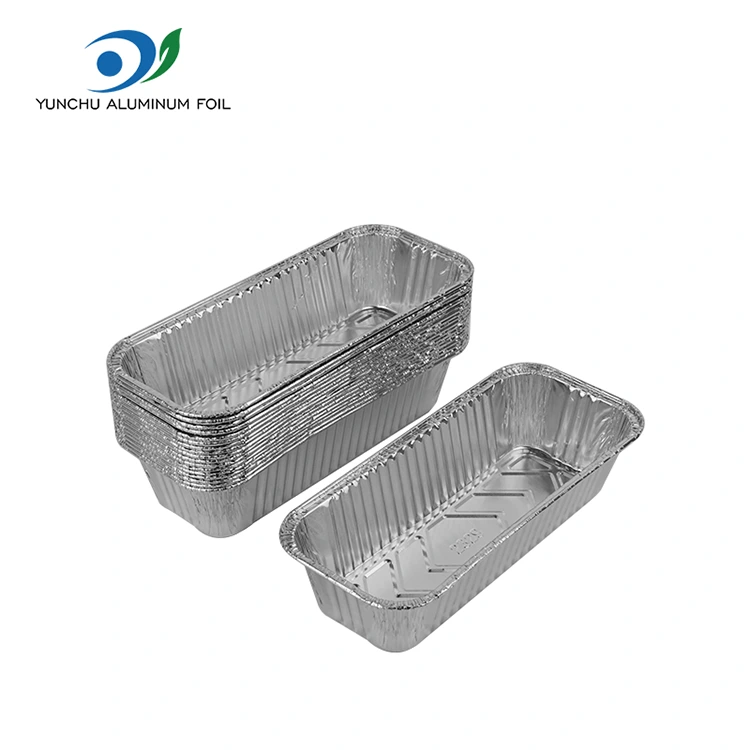 صينية خبز مستطيلة ورقة خبز الفضة حاويات رقائق الألومنيوم