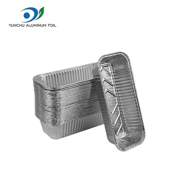 صينية خبز مستطيلة ورقة خبز الفضة حاويات رقائق الألومنيوم