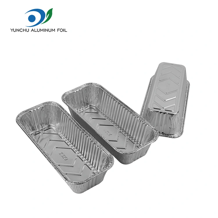صينية خبز مستطيلة ورقة خبز الفضة حاويات رقائق الألومنيوم