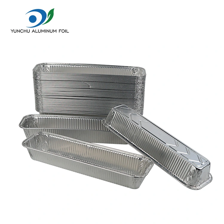 صينية خبز مستطيلة خبز حاويات رقائق الألومنيوم الفضية صينية خبز مستطيلة خبز حاويات رقائق الألومنيوم الفضية