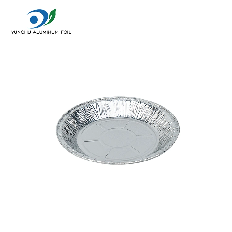 مقلاة الهواء الدائرية خبز حاوية طعام من الألومنيوم الفضية