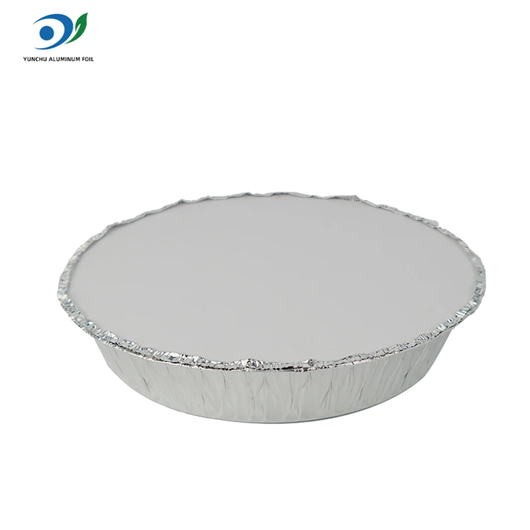 مقلاة الهواء الدائرية وعاء الساخن الفضة حاوية طعام رقائق الأطعمة