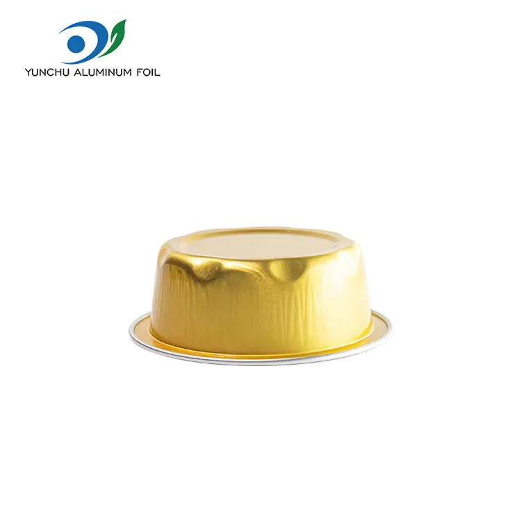 جولة الكعكة كوب ناعم حاويات رقائق الألومنيوم
