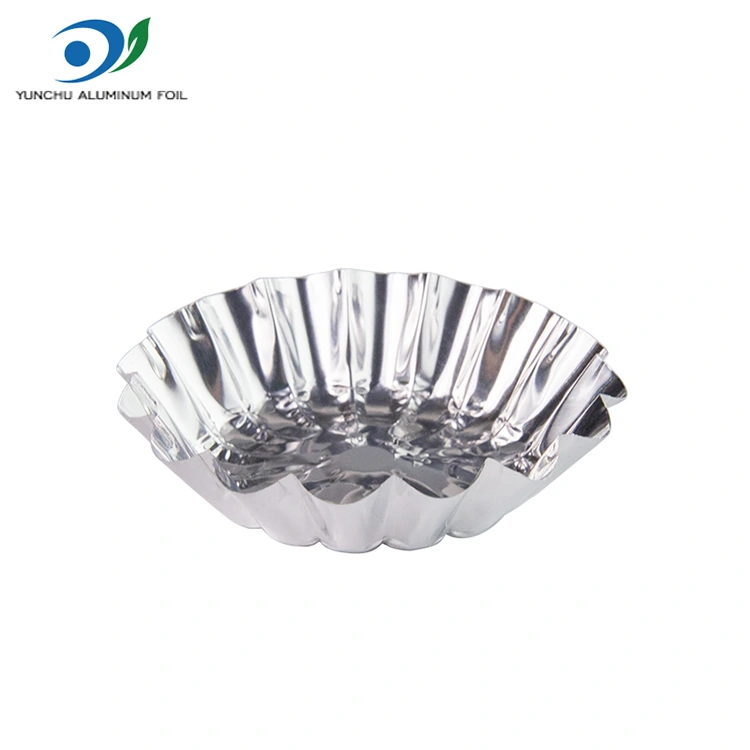 جولة البيض تورتة لعبة الخبز الفضة حاوية طعام رقائق الأطعمة