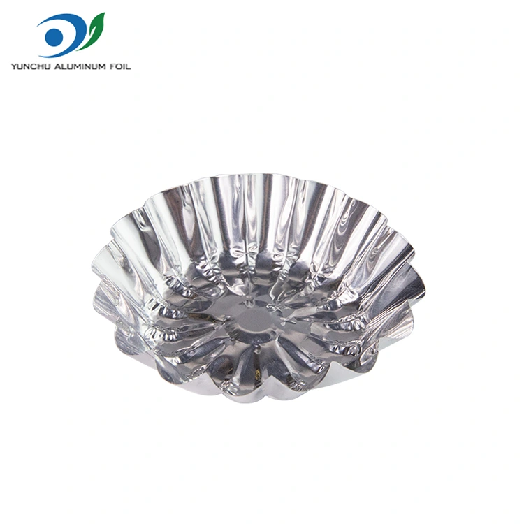 جولة البيض تورتة لعبة الخبز الفضة حاوية طعام رقائق الأطعمة