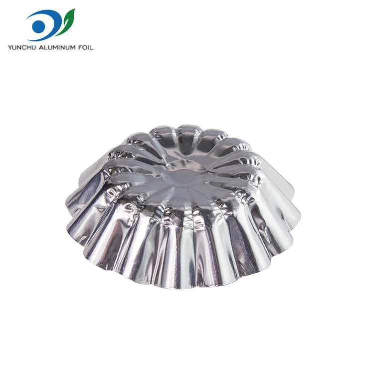 جولة البيض تورتة لعبة الخبز الفضة حاوية طعام رقائق الأطعمة