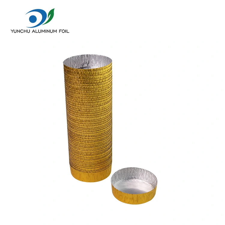 حاوية طعام من رقائق الألومنيوم الفضية الدائرية الصغيرة