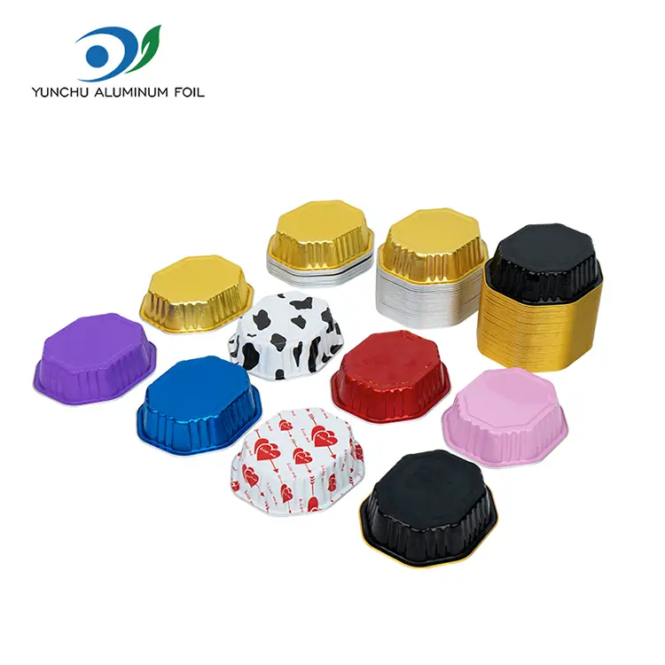 كوب كعكة على شكل خاص ناعم حاويات رقائق الألومنيوم