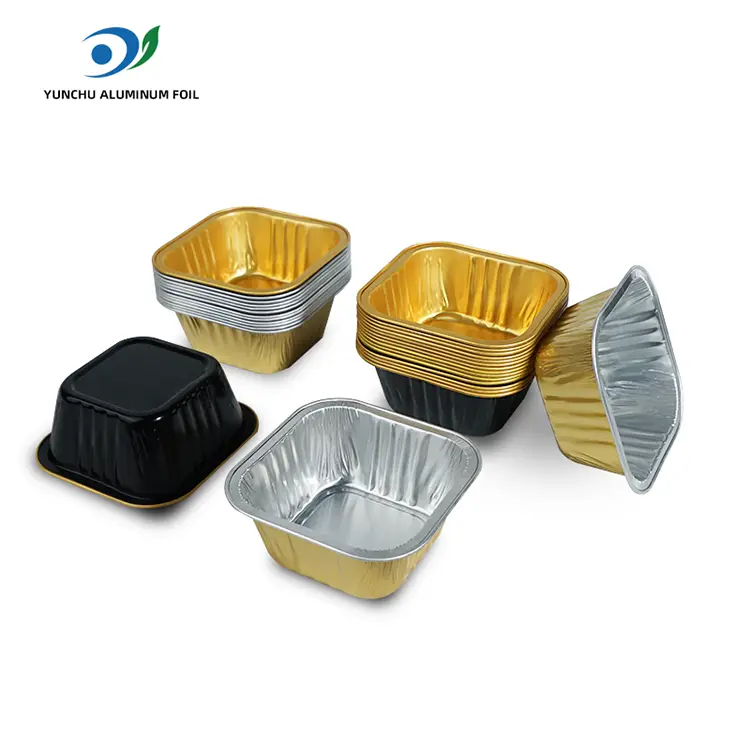 كعك الخبز المربع ناعم حاويات رقائق الألومنيوم كعك الخبز المربع ناعم حاويات رقائق الألومنيوم