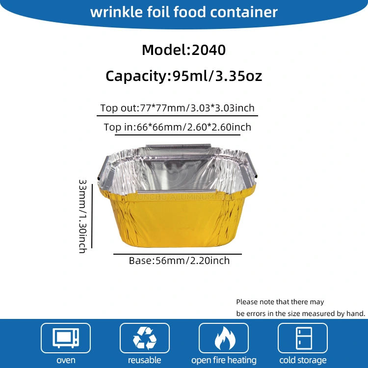 حاويات رقائق الألومنيوم الفضية من فرن الفضة
