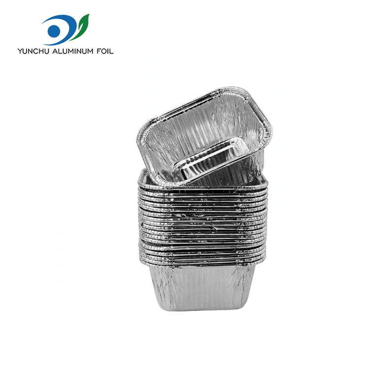 ورقة خبز مربعة مقلاة الهواء الفضية حاويات رقائق الألومنيوم